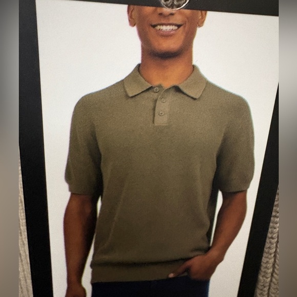 DKNY Men's Polo Shirt in Classic Tan - Picture 10 of 10